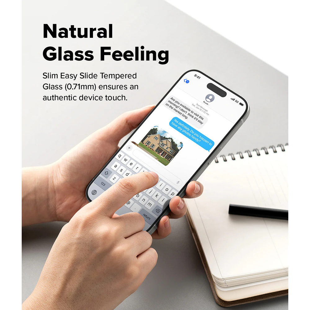 Mica Vidrio Ringke Easy Slide Para iPhone 17 Normal 6.3 2pc 8