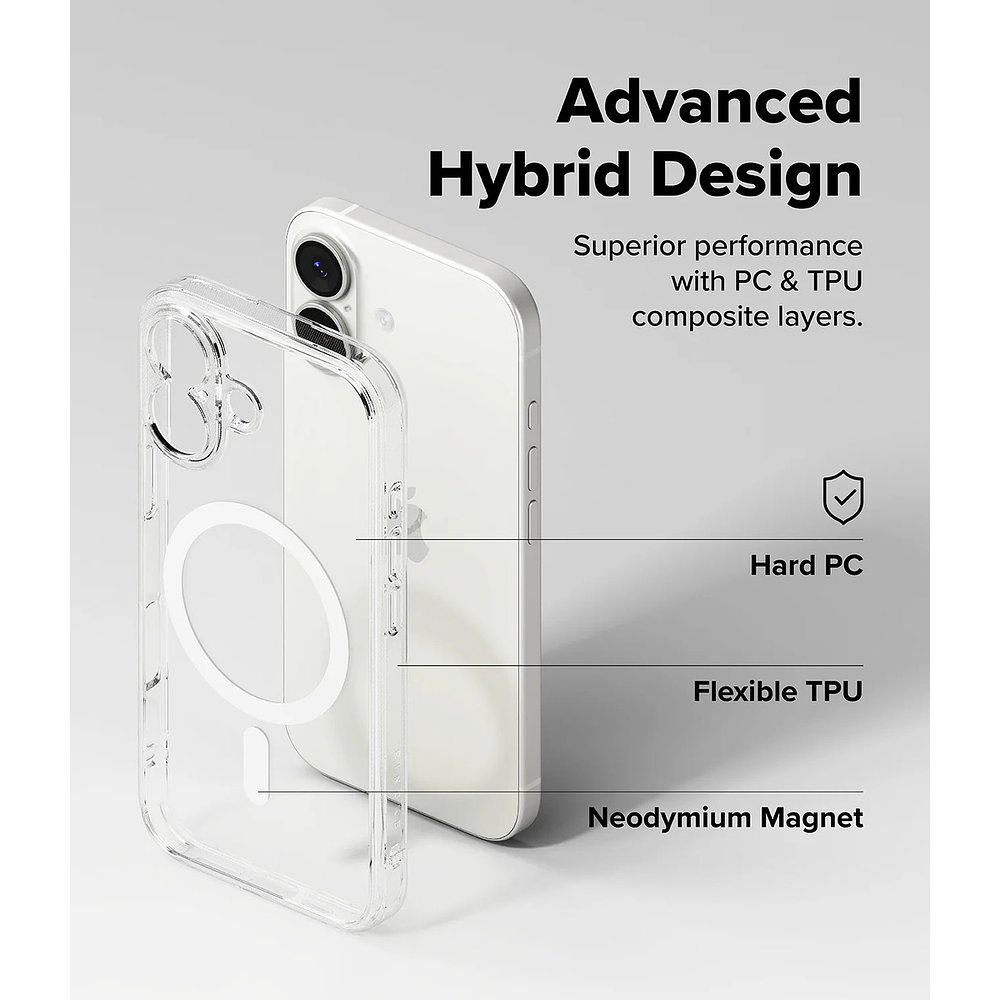Case Ringke Fusion Clear Magsafe Para Iphone 17 Normal 6.3 7