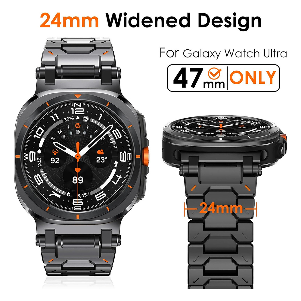 Correa De Acero Wingle Para Galaxy Watch Ultra 2025 47mm 3