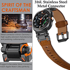 Correa De Acero | Cuero Wingle Para Galaxy Watch Ultra 2025 47mm 4