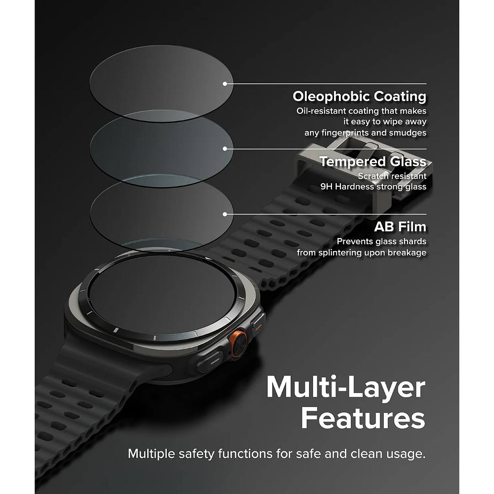 Mica De Vidrio Ringke Para Galaxy Watch Ultra 2025 47mm (1 Pieza) 6