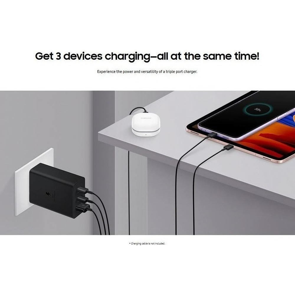 Samsung Cargador de Pared 65watts Para Galaxy Z Flip7 Fold7 Negro 3