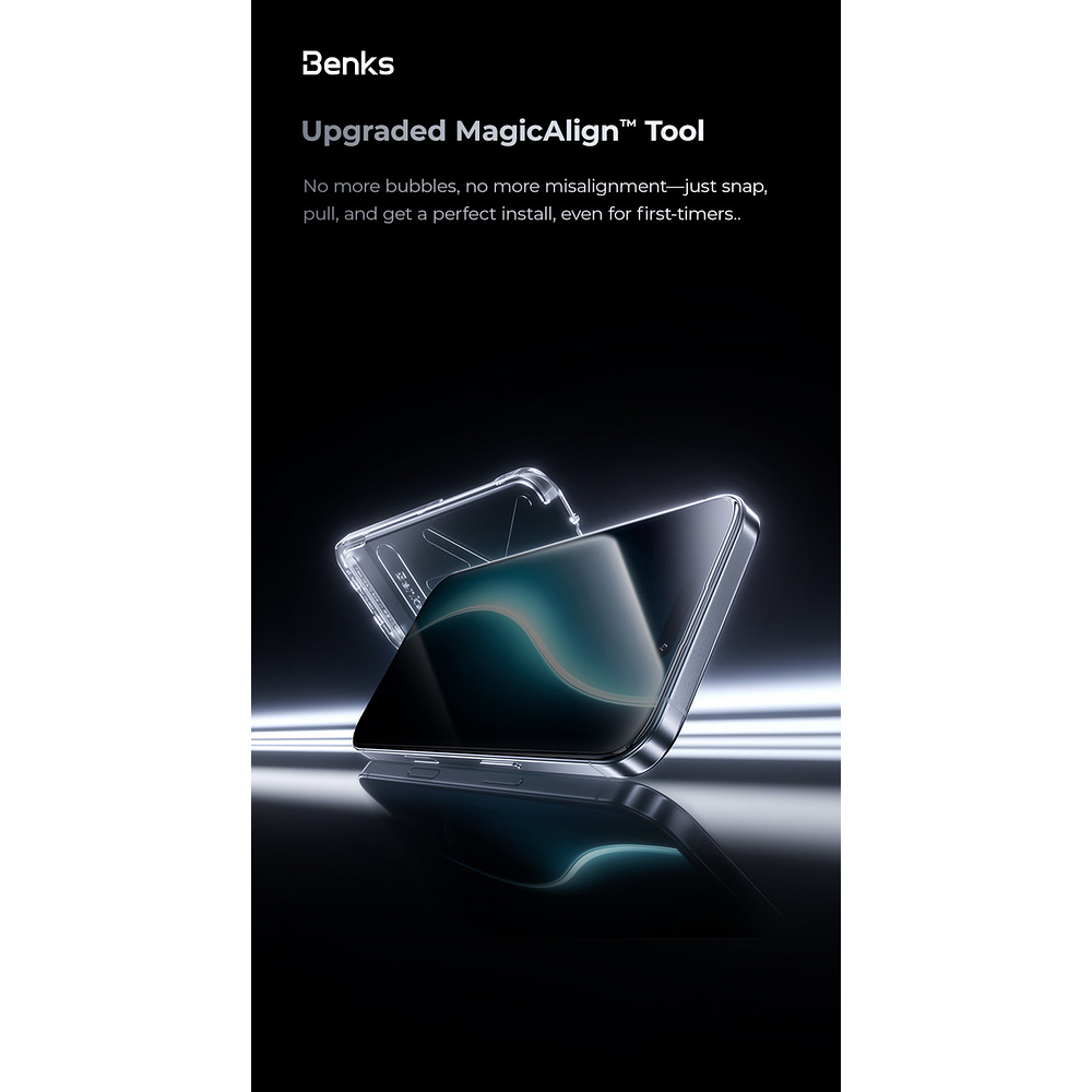 Mica De Vidrio Antiespía Benks Para Iphone 17 Normal 6.3 10