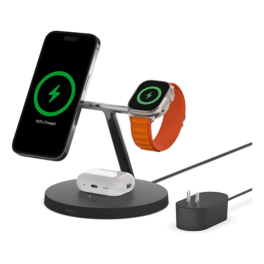 Cargador Belkin Magsafe 3en1 Para iPhone 17 Pro Max 6.9 | iPhone 17 Pro 6.3 | iPhone 17 Normal 6.3 | iPhone 17 Air 6.5 1