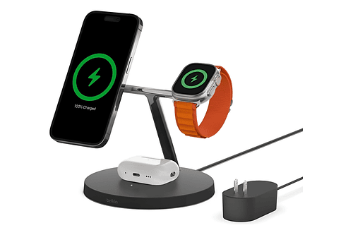 Cargador Belkin Magsafe 3en1 Para iPhone 17 Pro Max 6.9 | iPhone 17 Pro 6.3 | iPhone 17 Normal 6.3 | iPhone 17 Air 6.5