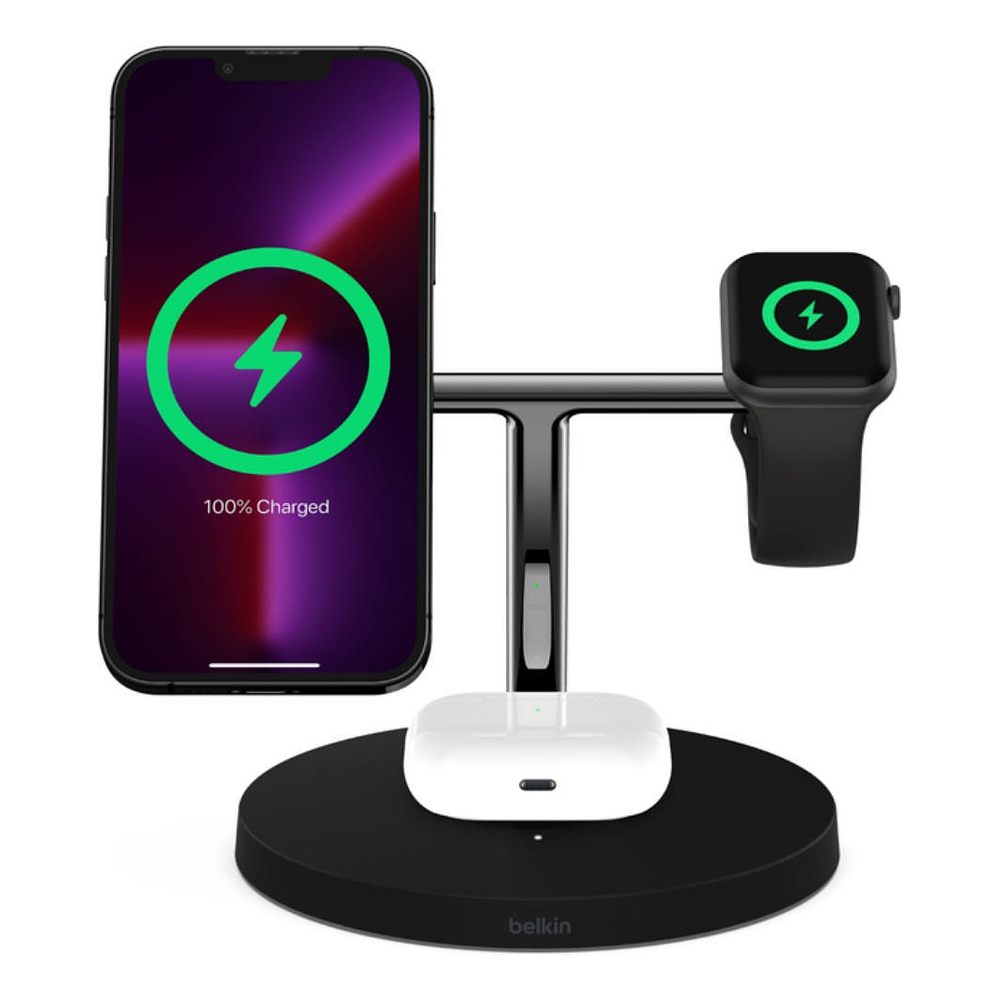 Cargador Belkin Magsafe 3en1 Para iPhone 17 Pro Max 6.9 | iPhone 17 Pro 6.3 | iPhone 17 Normal 6.3 | iPhone 17 Air 6.5 2