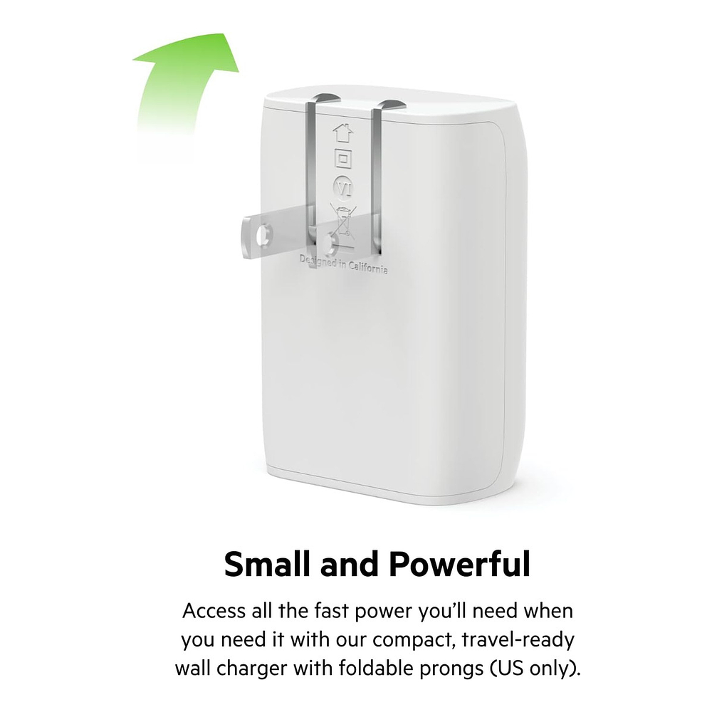 Cargador de Pared Belkin 30w Para iPhone 17 Pro Max 6.9 | iPhone 17 Pro 6.3 | iPhone 17 Normal 6.3 | iPhone 17 Air 6.5 (cubo) 2