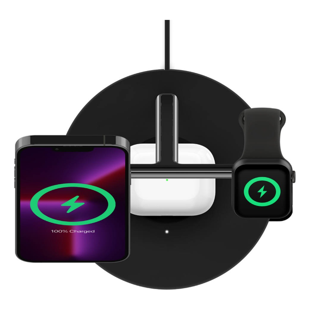 Cargador Belkin Magsafe 3en1 Para iPhone 17 Pro Max 6.9 | iPhone 17 Pro 6.3 | iPhone 17 Normal 6.3 | iPhone 17 Air 6.5 5