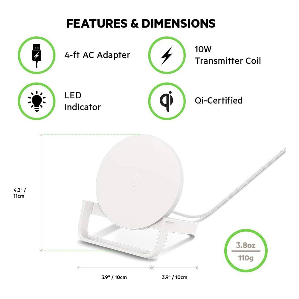 Belkin Cargador Inalambrico Para iPhone 17 Pro Max 6.9 | iPhone 17 Pro 6.3 | iPhone 17 Normal 6.3 | iPhone 17 Air 6.5 3
