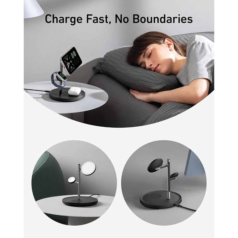 Cargador Anker Qi2 Magsafe Stand Para iPhone 17 Pro Max 6.9 | iPhone 17 Pro 6.3 | iPhone 17 Normal 6.3 | iPhone 17 Air 6.5 6