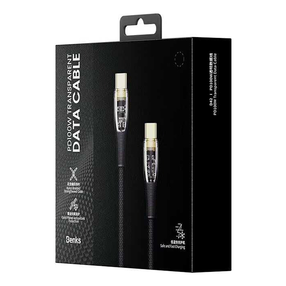 Cable Benks Usb-c 100w 5a 2m Para iPhone 17 Pro Max 6.9 | iPhone 17 Pro 6.3 | iPhone 17 Normal 6.3 | iPhone 17 Air 6.5 5