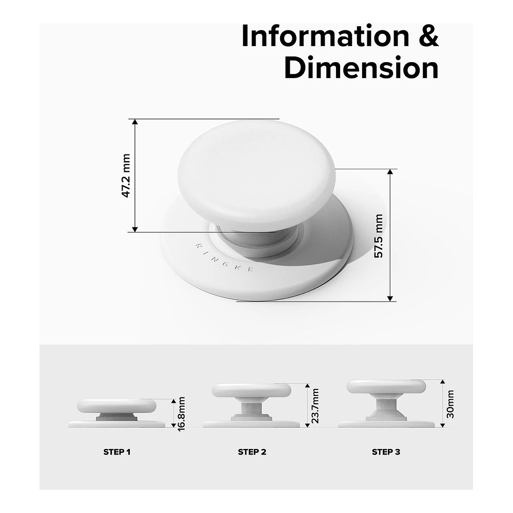 Ringke Pop Socket Magsafe Para iPhone 17 Pro Max 6.9 | iPhone 17 Pro 6.3 | iPhone 17 Normal 6.3 | iPhone 17 Air 6.5 Wh 8