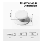 Ringke Pop Socket Magsafe Para iPhone 17 Pro Max 6.9 | iPhone 17 Pro 6.3 | iPhone 17 Normal 6.3 | iPhone 17 Air 6.5 Wh 8