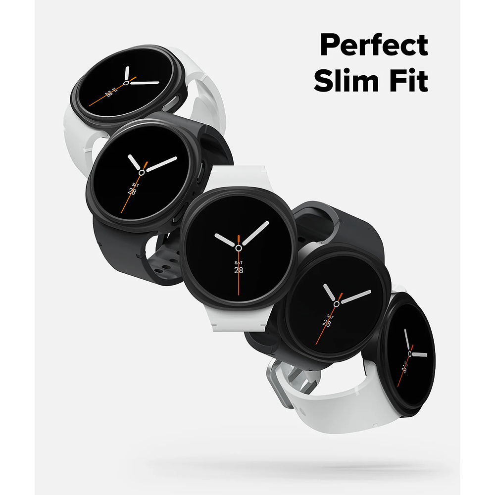 Case Ringke Slim 2-pack Para Galaxy Watch8 40mm Black/clear 3