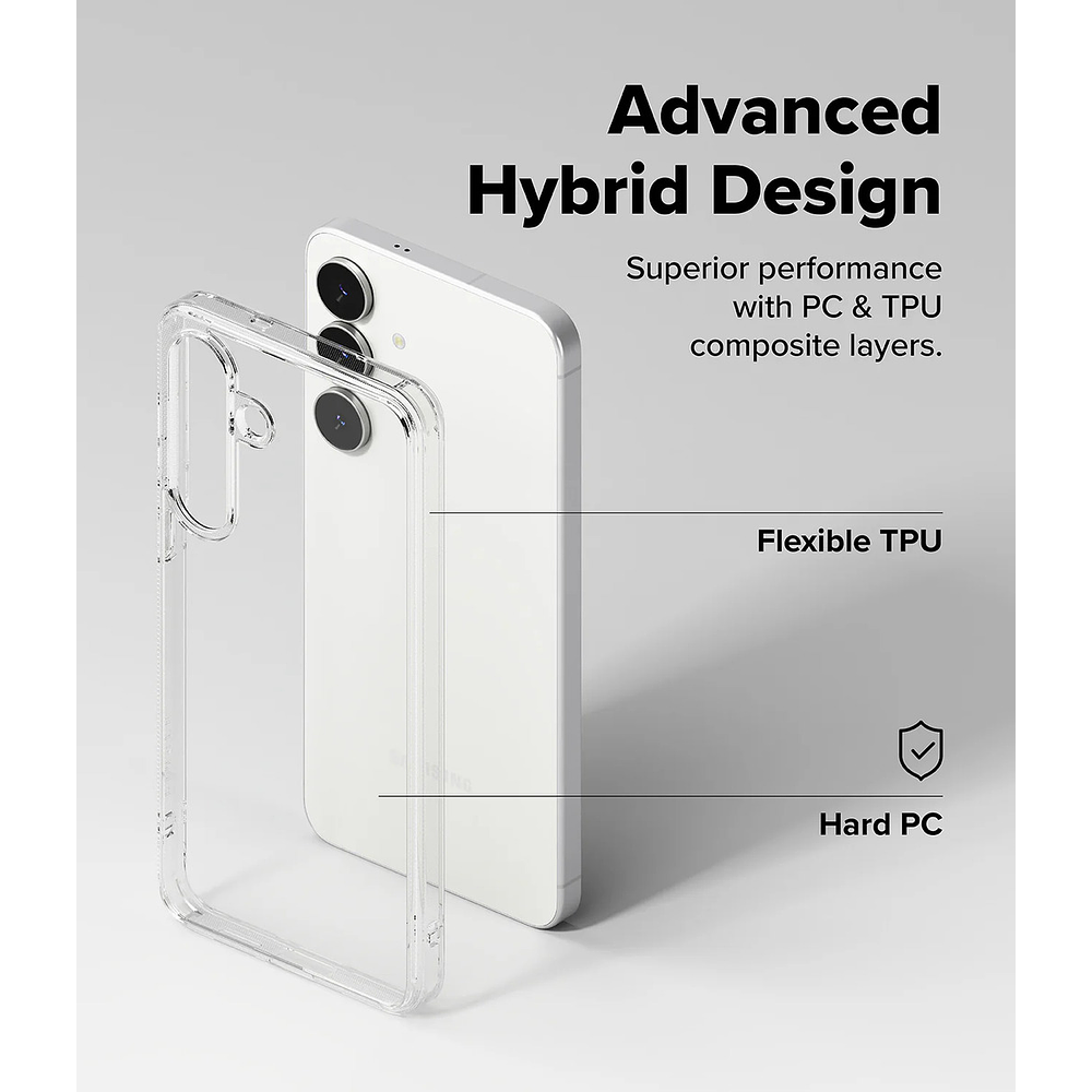 Case Ringke Fusion Para Galaxy S25 Fe (2025) Clear 3