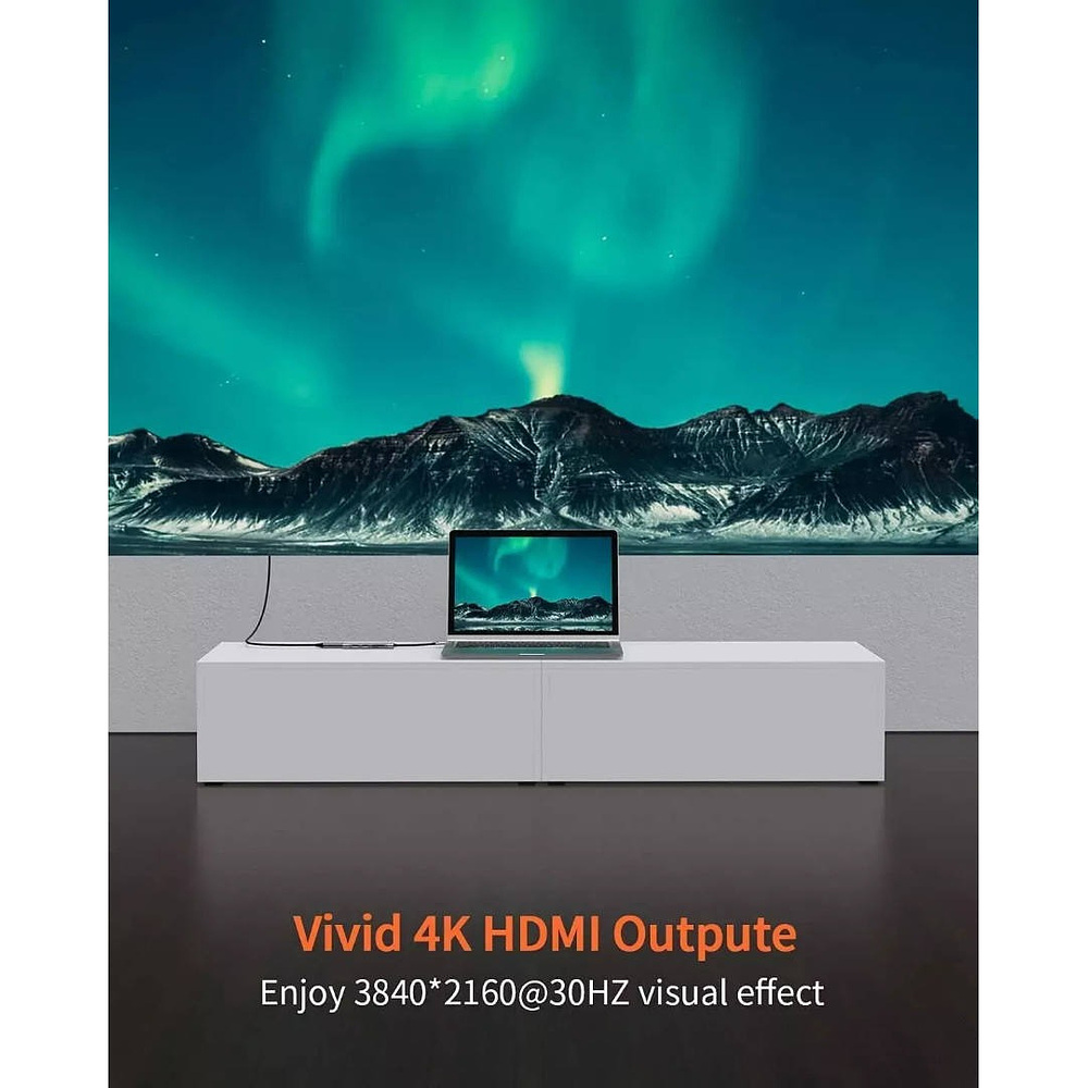 Adaptador Hub Upgrow Hdmi 5en1 Para iPhone 17 Pro Max 6.9 | iPhone 17 Pro 6.3 | iPhone 17 Normal 6.3 | iPhone 17 Air 6.5 6