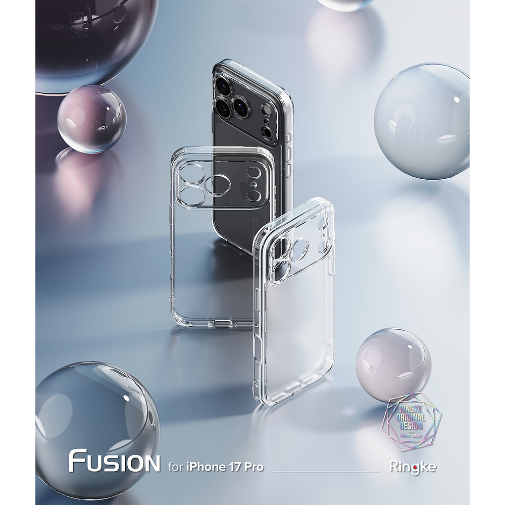 Case Ringke Fusion Clear Para Iphone 17 Pro 6.3 Transparente 3