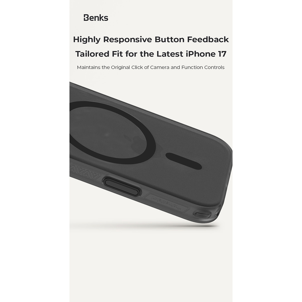 Case Benks Lucid Armor Magsafe Para Iphone 17 Normal 6.3 Smoke 2