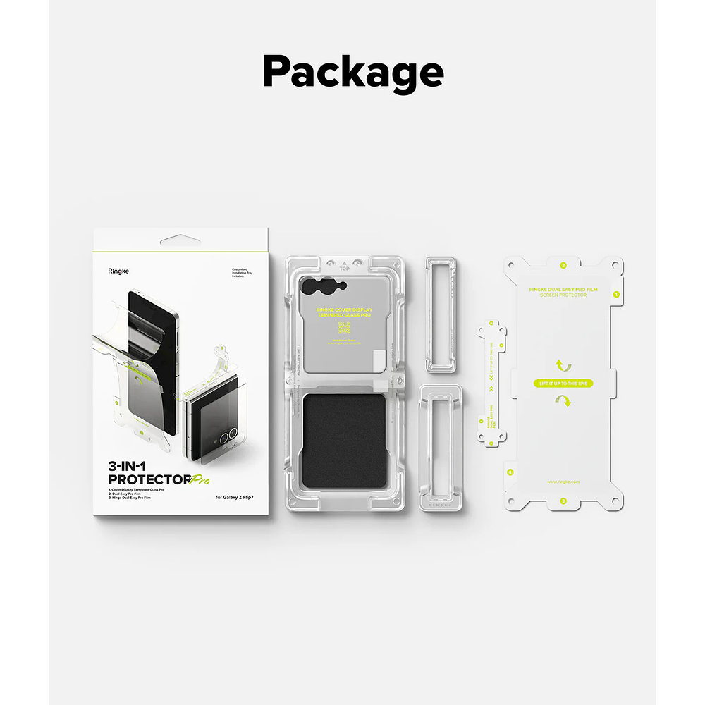 Ringke Mica Gel + Vidrio 3-en-1 Para Galaxy Z Flip 7 Flip7 6