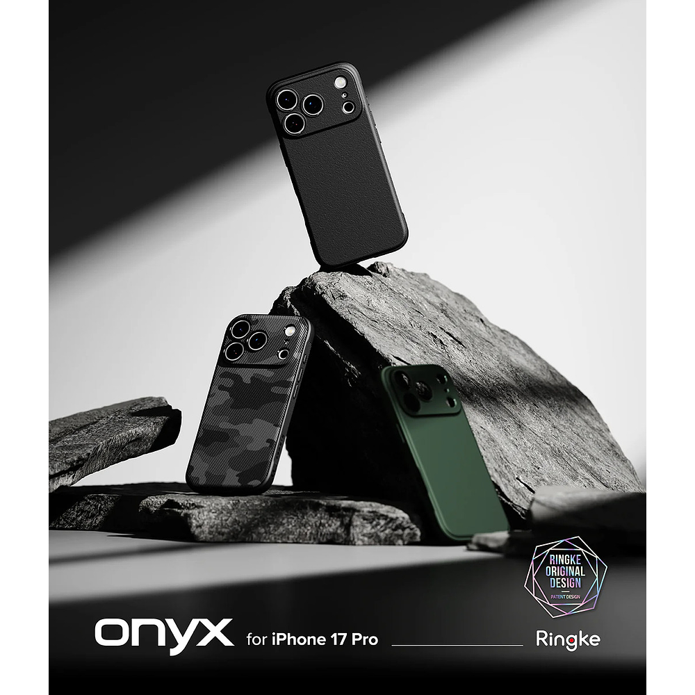Case Delgado Mate Ringke Onyx Para Iphone 17 Pro 6.3 Negro 4