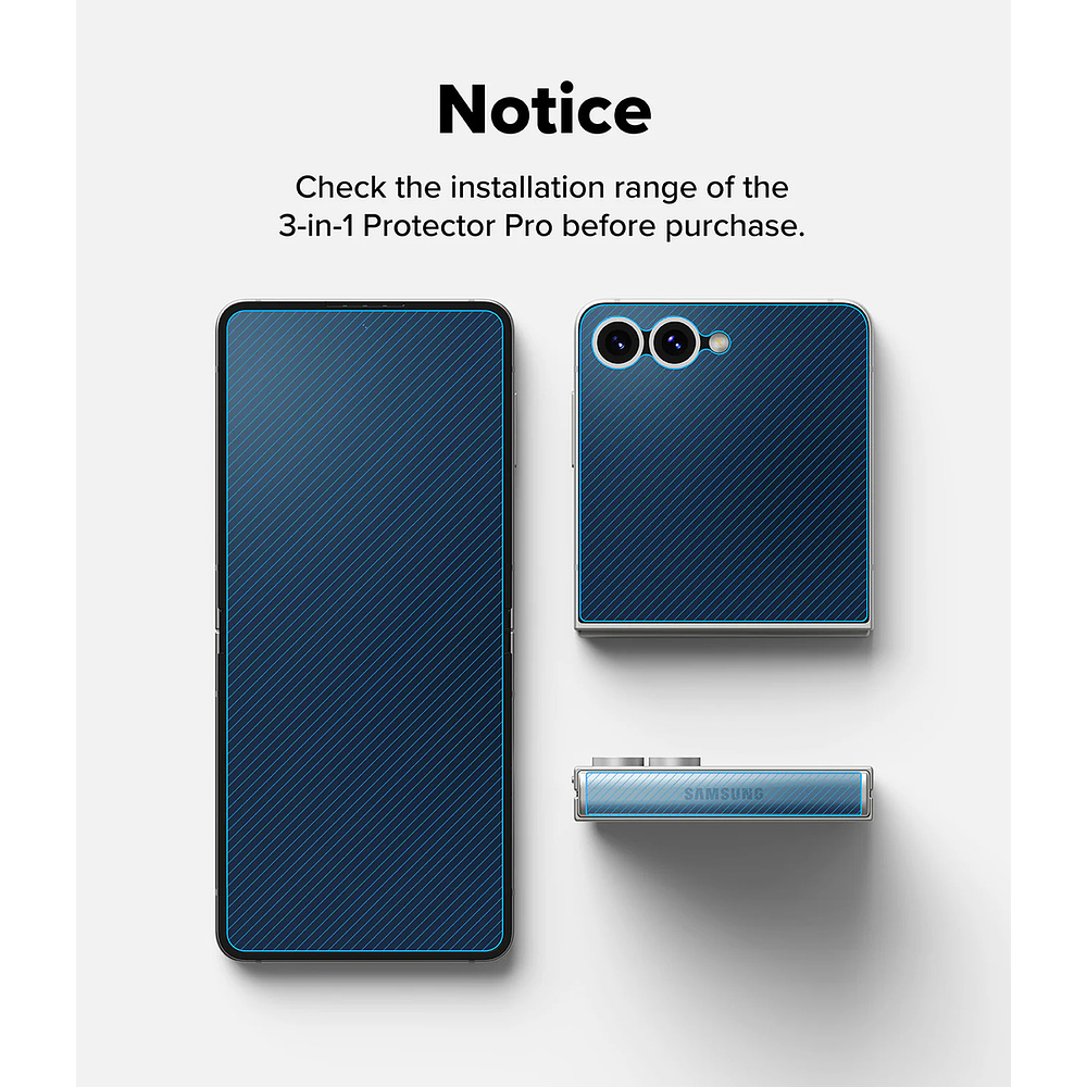 Ringke Mica Gel + Vidrio 3-en-1 Para Galaxy Z Flip 7 Flip7 8