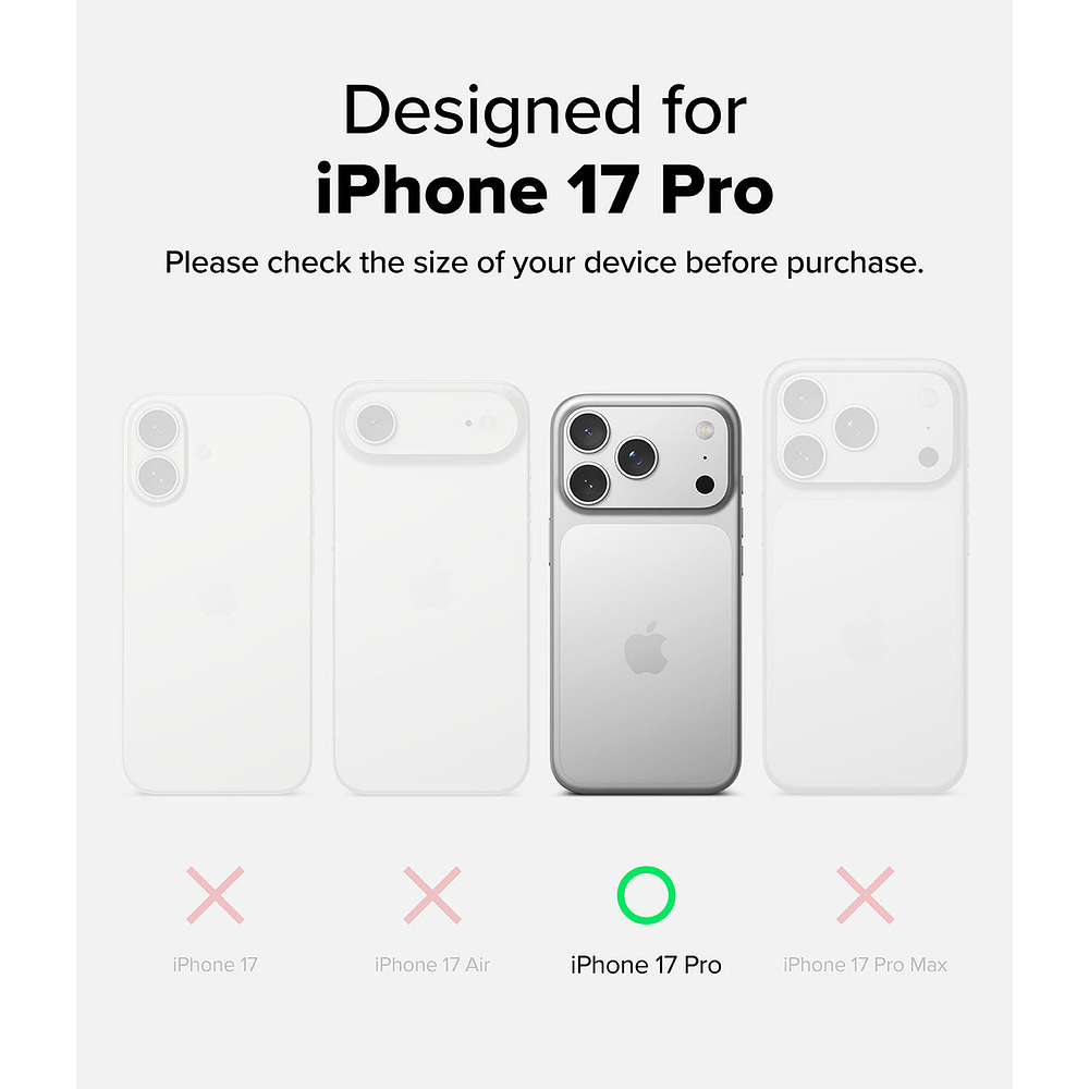 Case Ringke Fusion Clear Para Iphone 17 Pro 6.3 Transparente 10