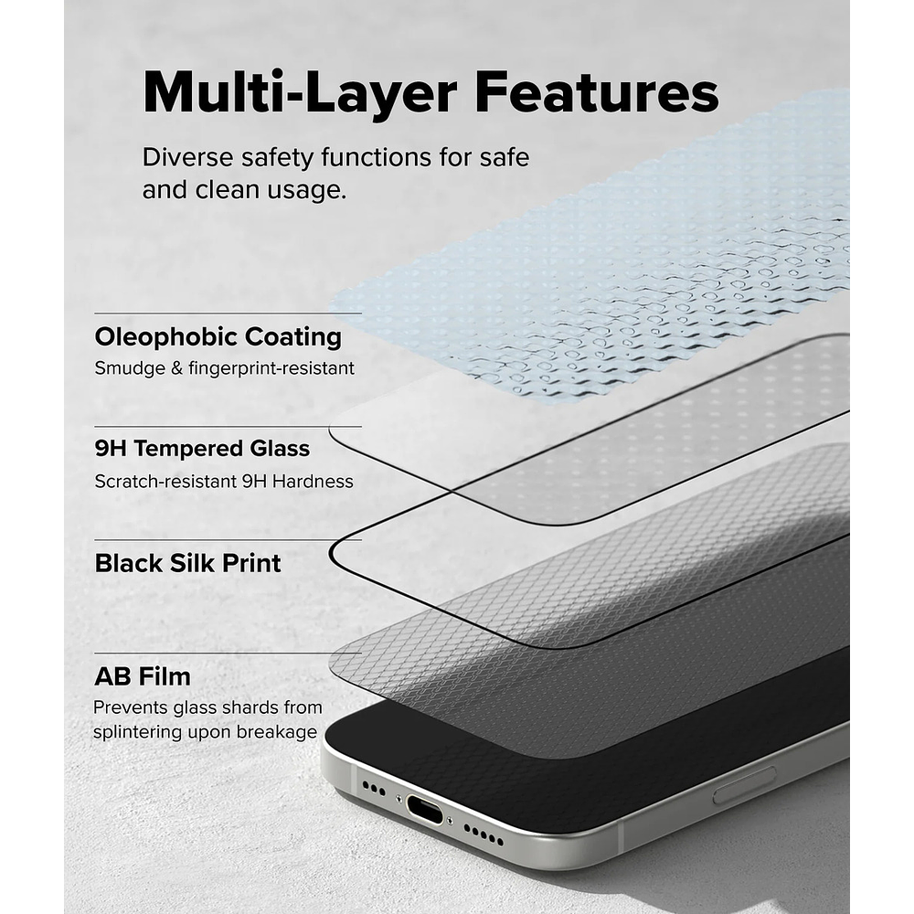 Mica D Vidrio Ringke Easy Slide Para iPhone 17 Pro 6.3 2pack 10