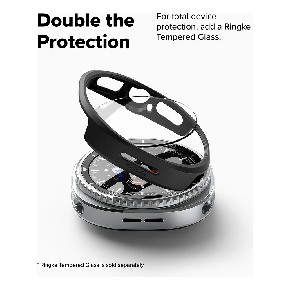 Case Ringke Slim 2-pack Para Galaxy Watch8 46mm Clear/black 7