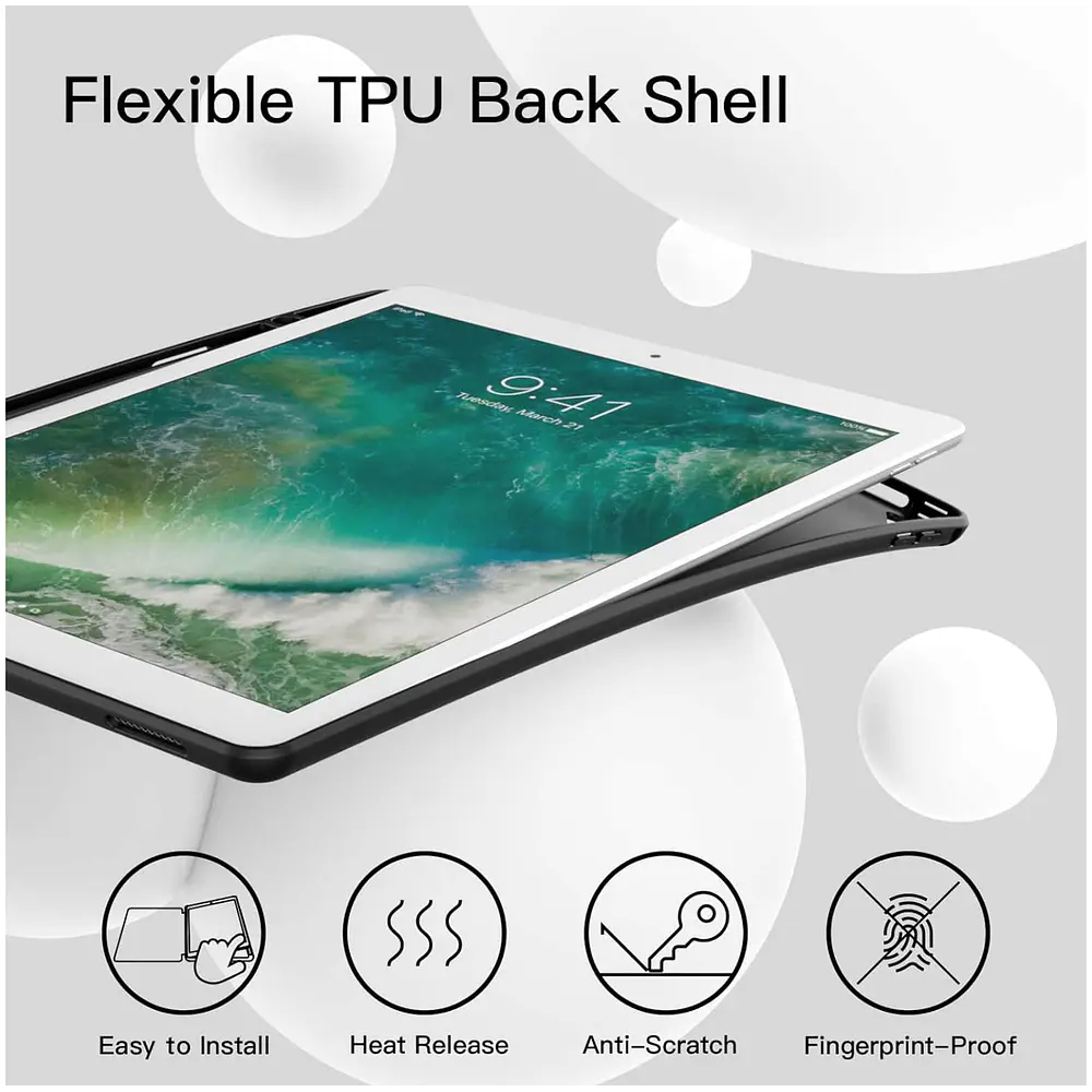 Funda Smart Case Para iPad 9.7 6ta 2018 5ta 2017 + Mica 6