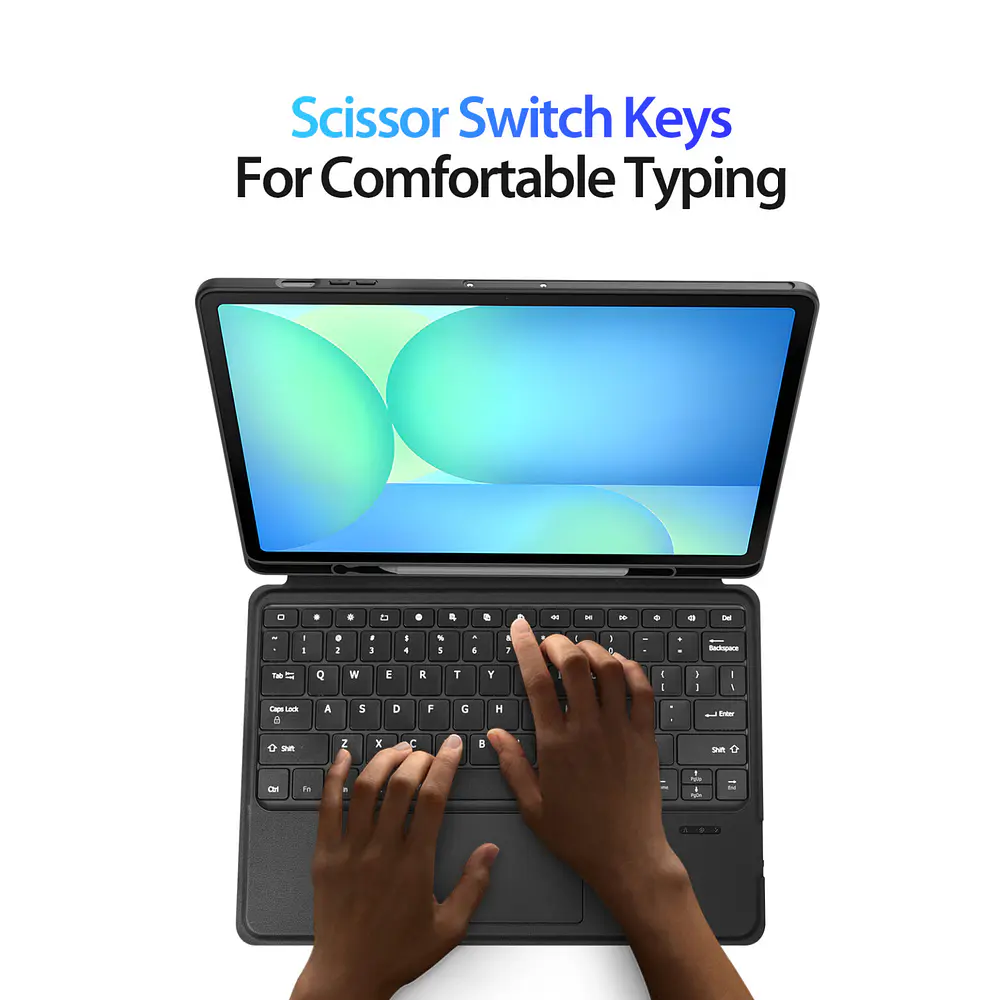 Case Con Teclado Touch Para Galaxy Tab S10 Fe Plus 13.1 X620 8