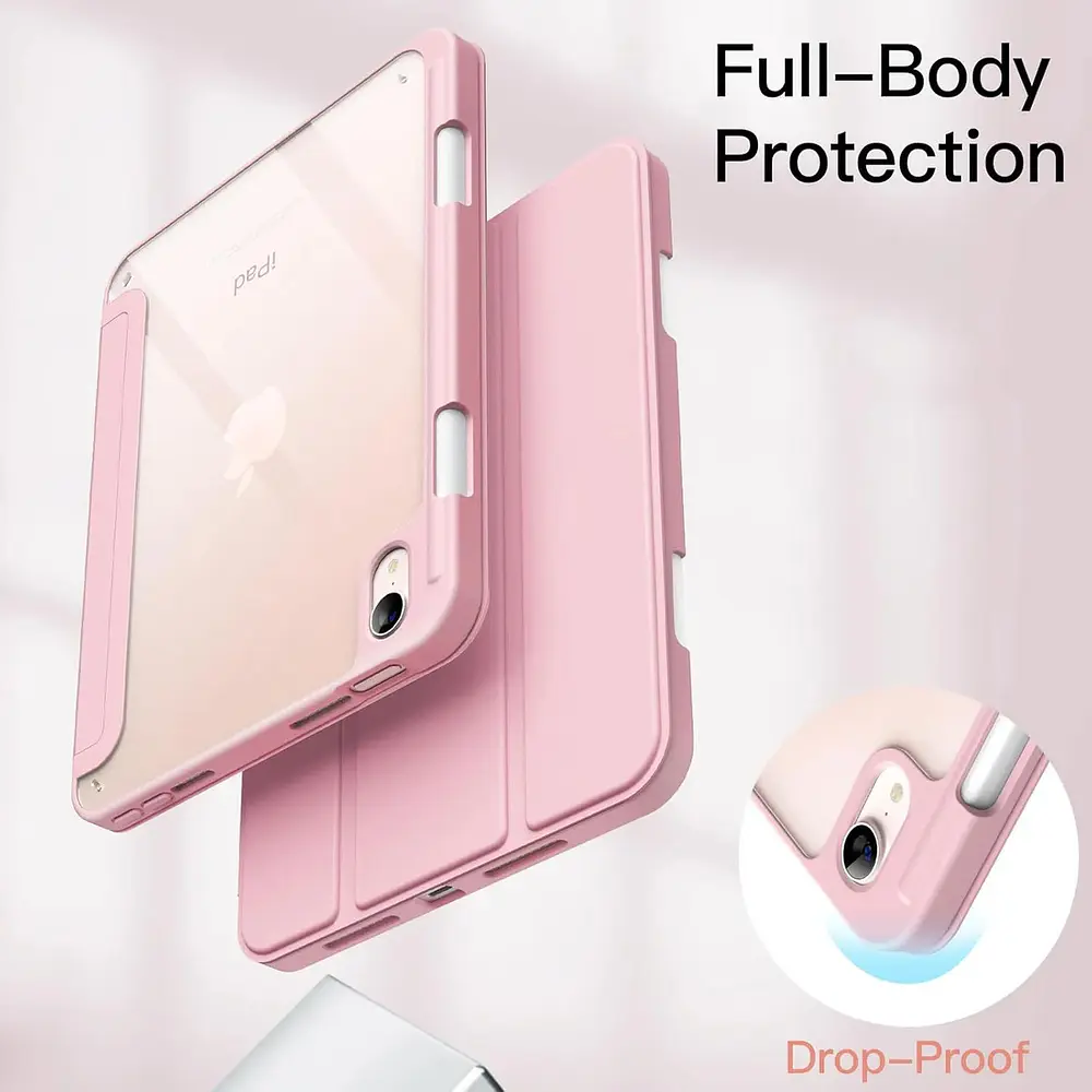 Smart Clear Case Para Ipad Mini 6 Gen A2567 A2568 Rose 2