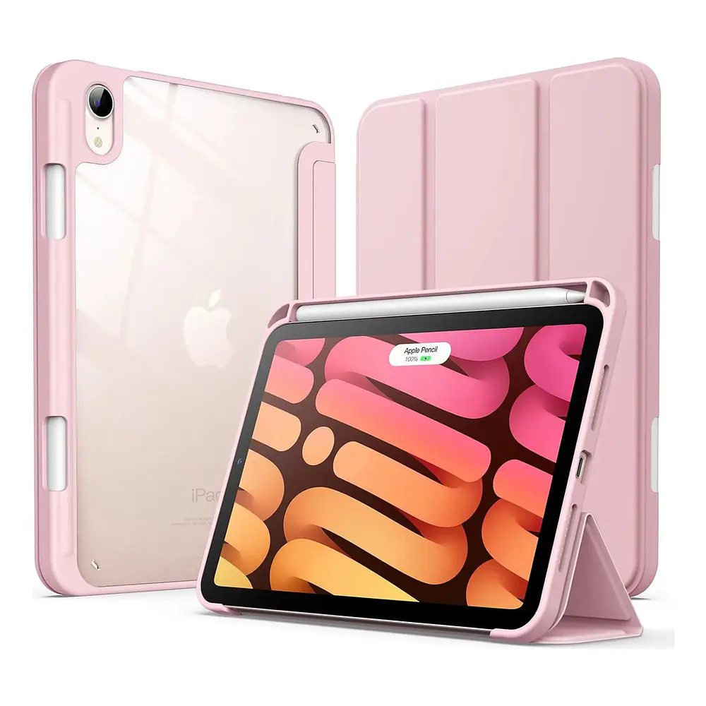 Smart Clear Case Para Ipad Mini 7 Gen A2993 A2995 Rose 1