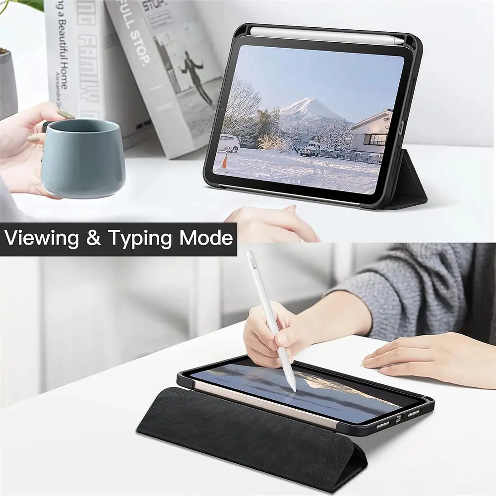 Smart Clear Case Para Ipad Mini 6 Gen A2567 A2568 Black 4
