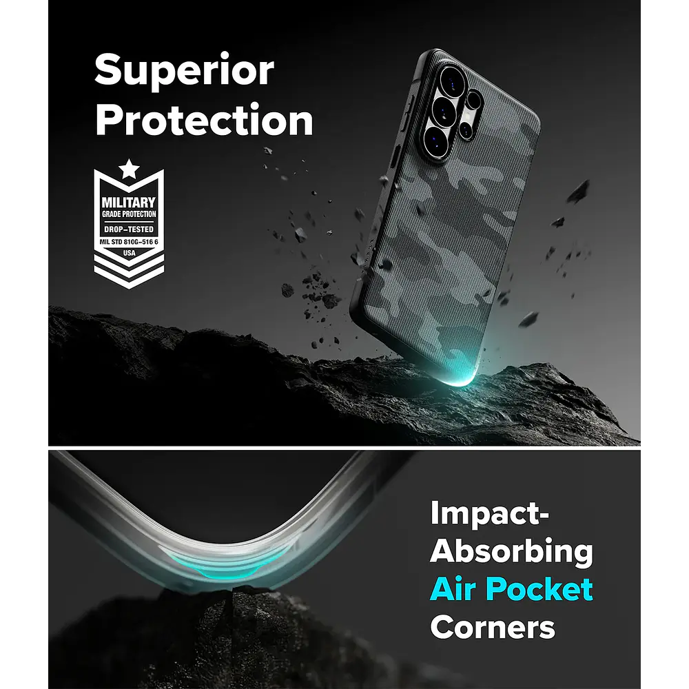 Case Delgado Ringke Onyx Para Galaxy S26 Ultra - Camo Black 5