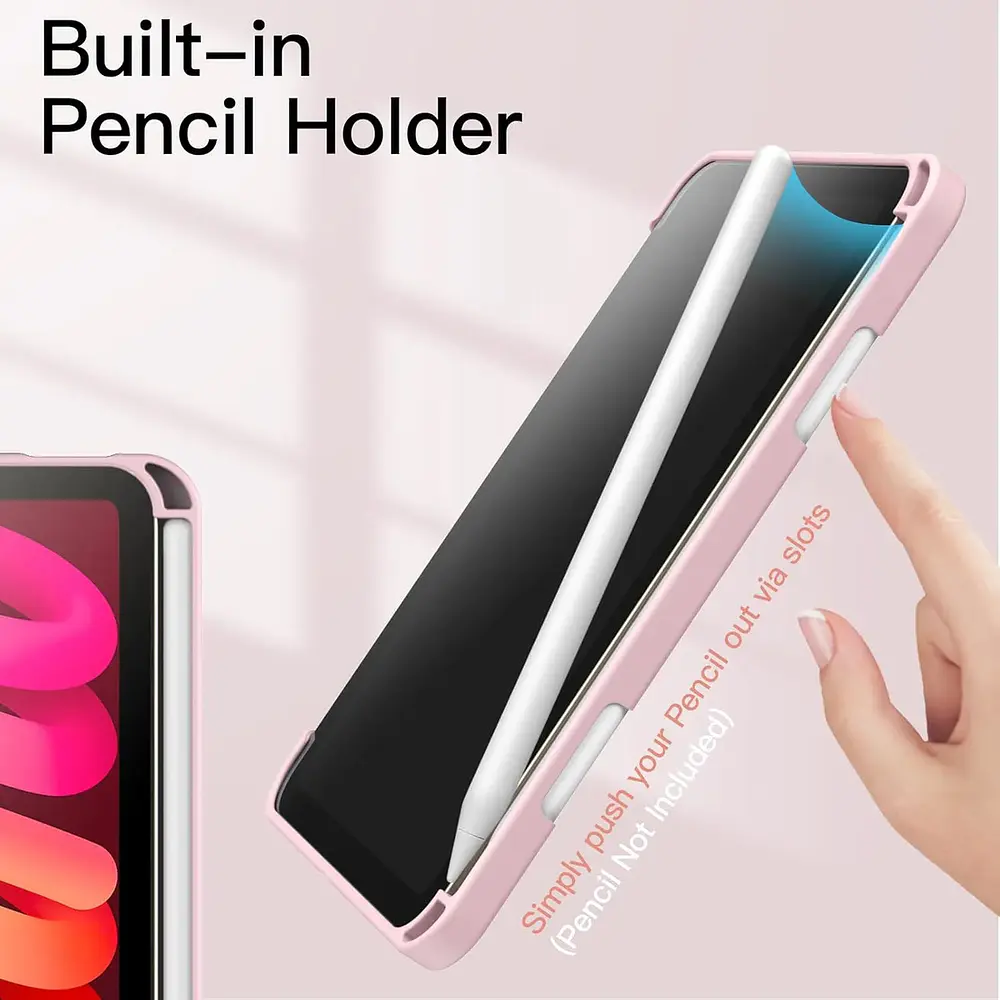 Smart Clear Case Para Ipad Mini 7 Gen A2993 A2995 Rose 6