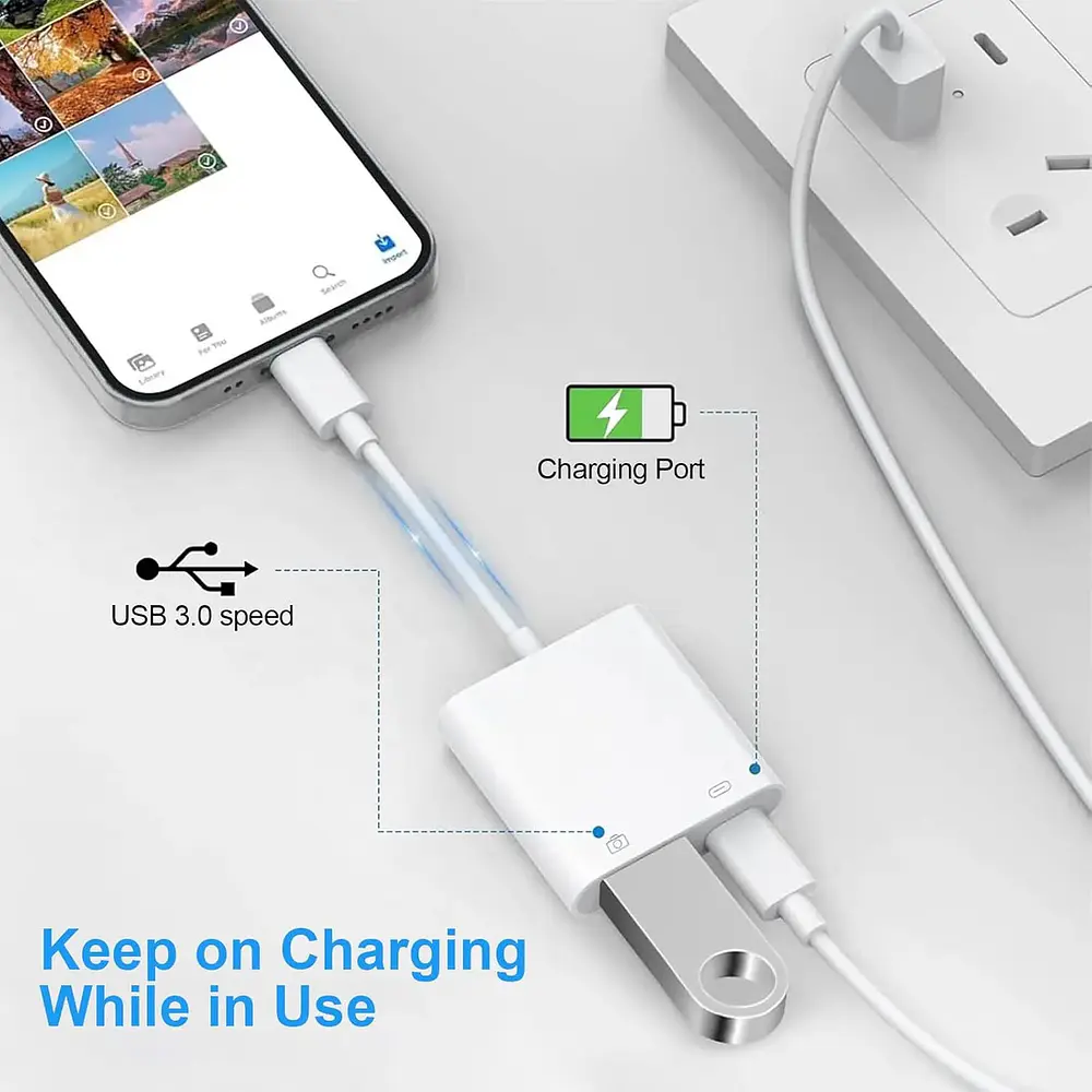 Adaptador Genérico Mfi Lightning A Usb3 Otg Para Iphone Ipad 2