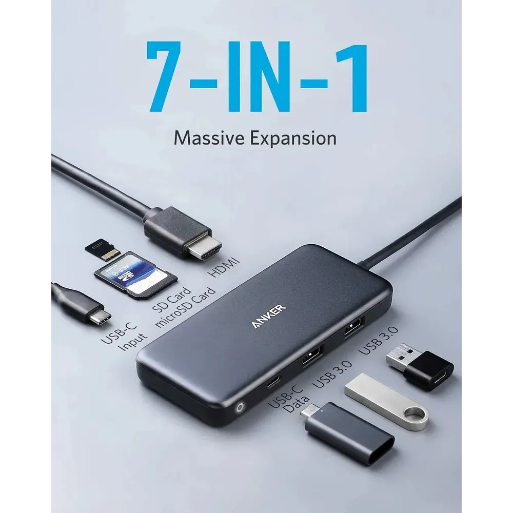 Adaptador Hub Anker 7n1 Usb C Para Macbook Air 13.6 M5 A3449 2