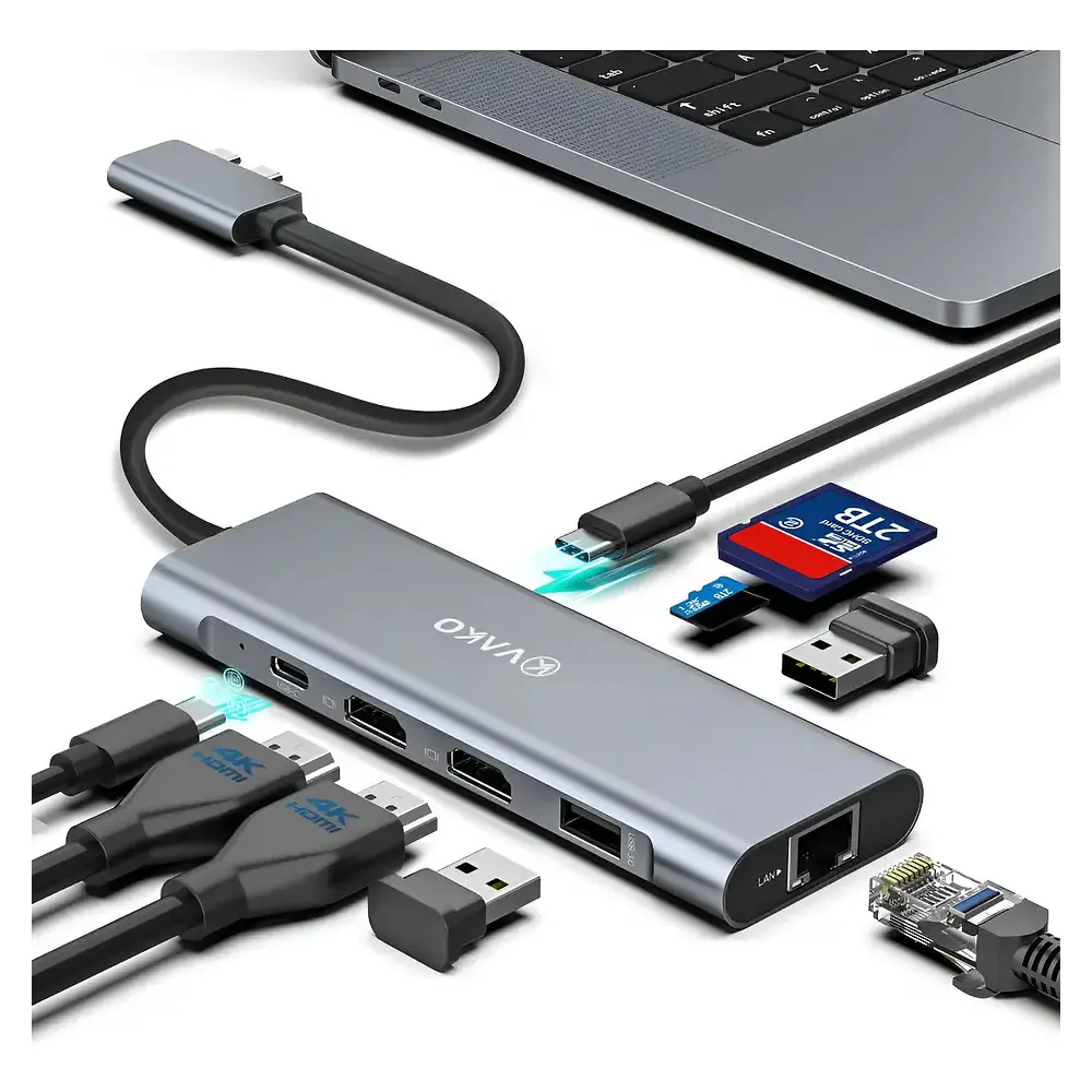 Adaptador Hub Vako Hdmi Red Para Macbook Air 13.6 M5 A3449 1