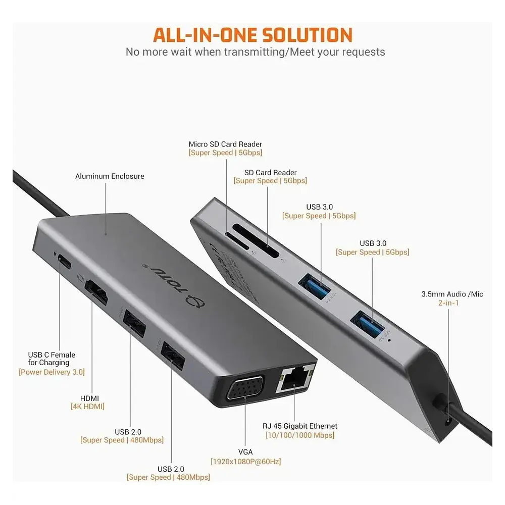 Adaptador Hub Totu 11en1 Usb C Para Macbook Air 15 M5 A3448 4