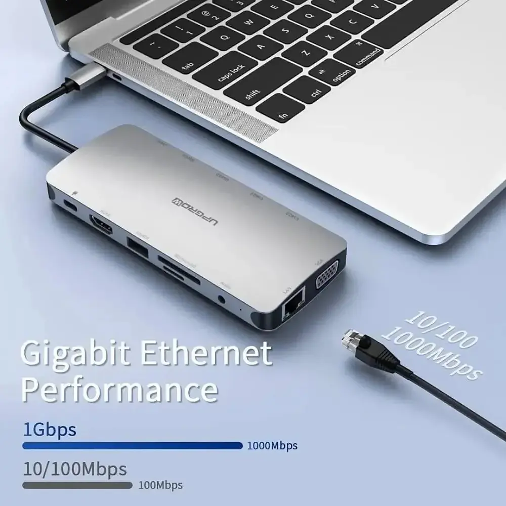 Adaptador Hub Upgrow 13en1 Para Macbook Air 13.6 M5 A3449 5