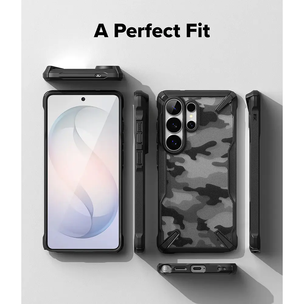 Case Ringke Fusion X Para Galaxy S26 Ultra 2026 Camo Black 8