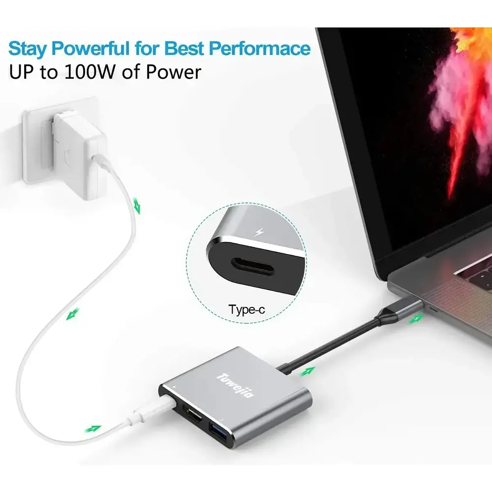 Adaptador Hub Tuwejia Usb C Para Macbook Neo 13 (2026) A3404 3