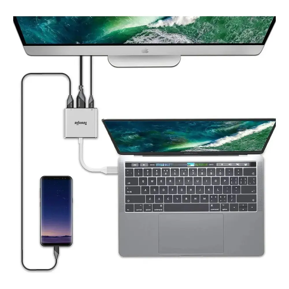 Adaptador Hub Tuwejia Macbook Pro 16 M5 (2026) A3428 A3429 4