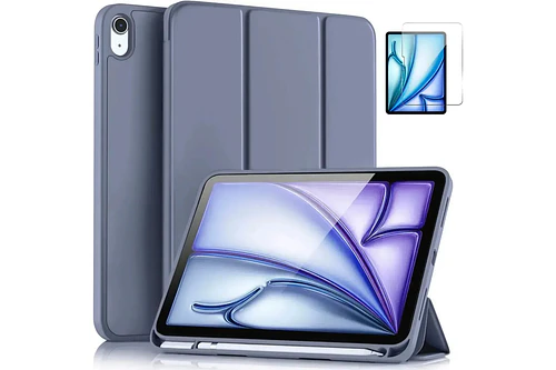 Mica + Smart Case Para Ipad Air 11 M4 Chip (2026) A3459 A3460 A3463 Lavanda