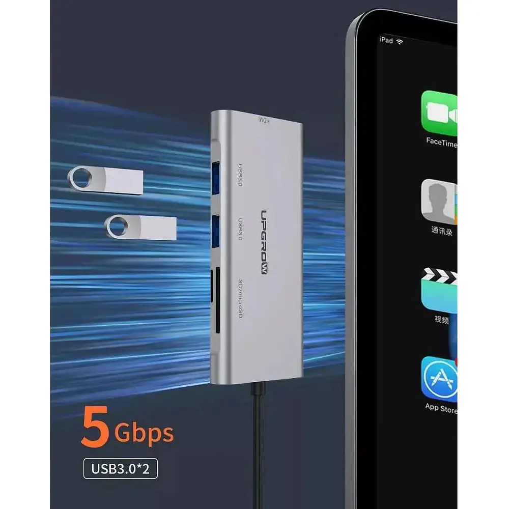 Hub Upgrow Usb C 5en1 Macbook Pro 16 M5 (2026) A3428 A3429 4
