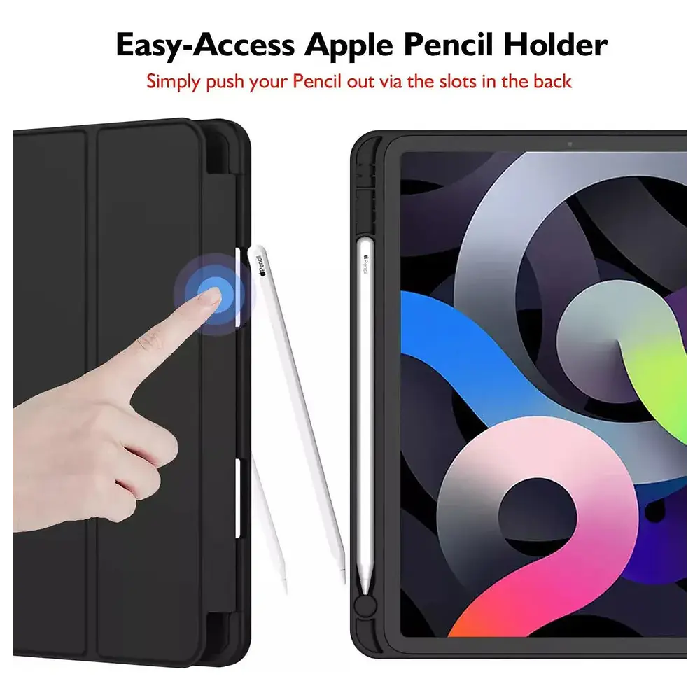 Mica + Smart Case Para Ipad Air 11 M4 Chip (2026) A3459 A3460 A3463 Negro 2