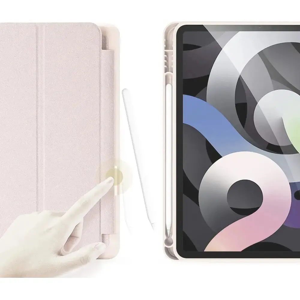 Mica + Smart Case Para iPad Air 11 M4 Chip (2026) A3459 A3460 A3463 Rosa Mate 4