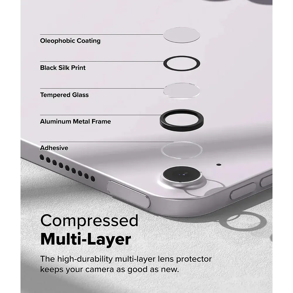 Mica Protector Cámara Ringke Frame iPad Air 11 M4 Chip (2026) A3459 A3460 A3463 2-Pack 5