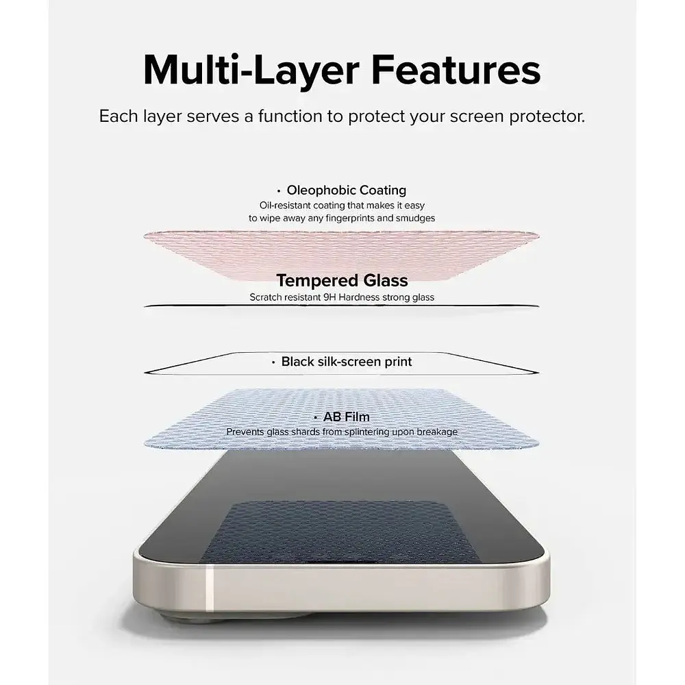 Mica De Vidrio Ringke Para Iphone 17e (2026) Con Instalador 8