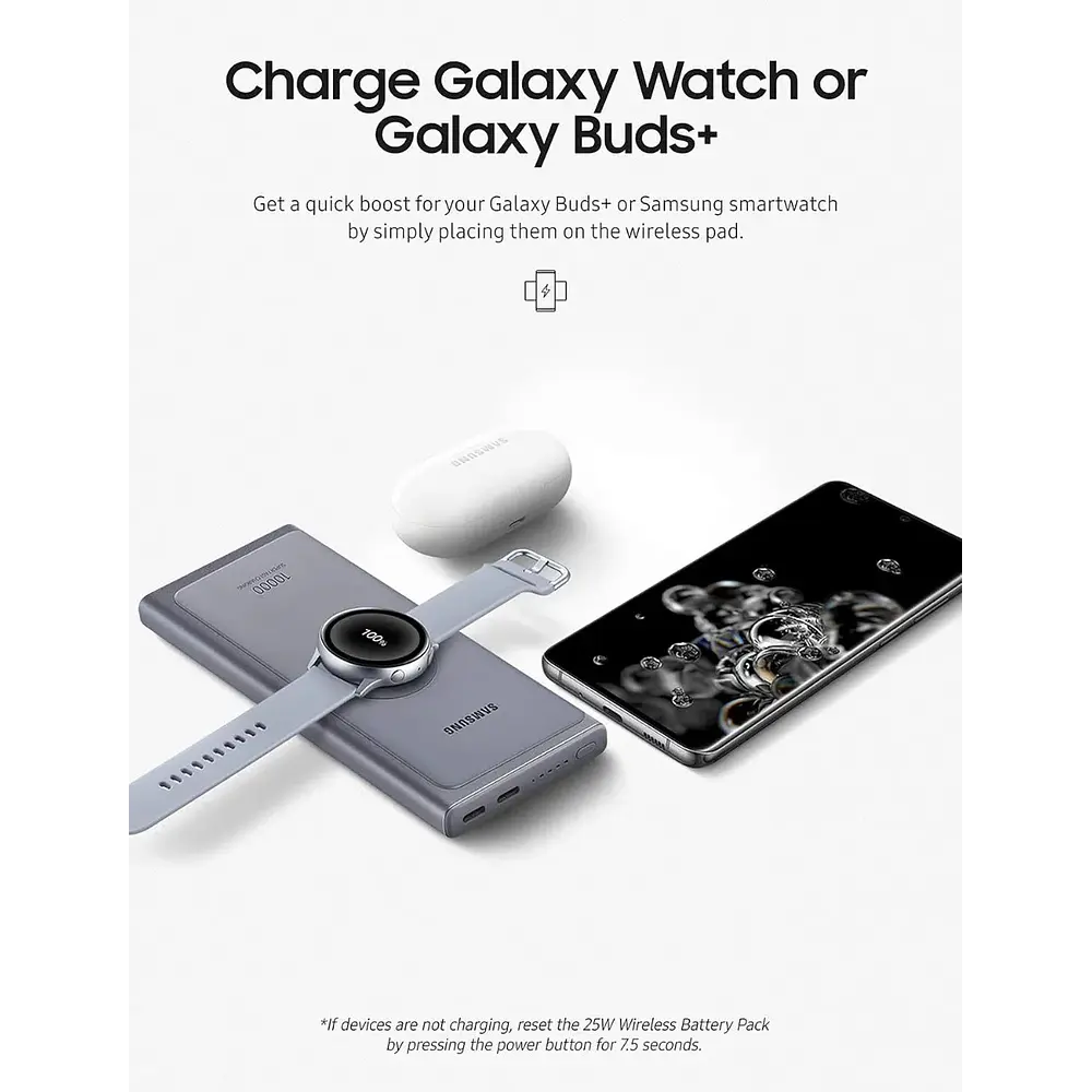 Samsung Batería Externa 25w 10000 Inalámbrica Wireless Battery Pack Para Galaxy S26 Plus Ultra 6